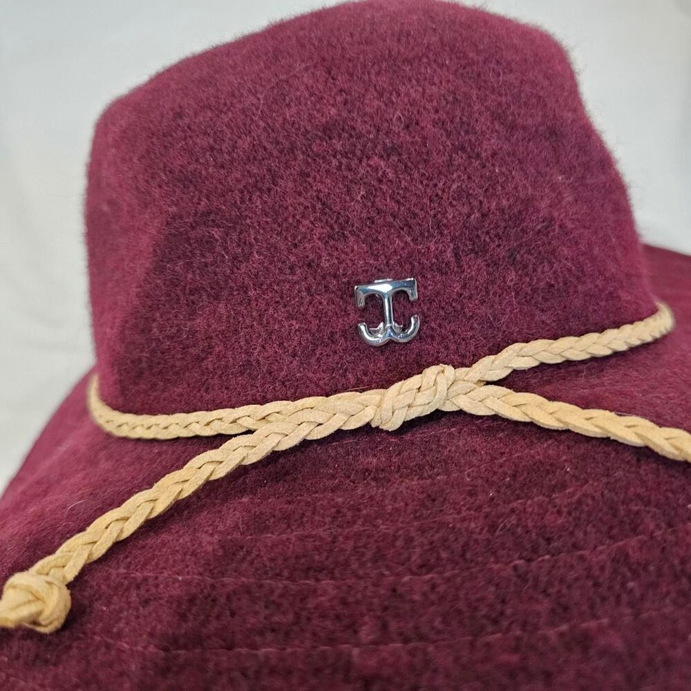 Callahan Burgundy Gothic 80s 90s wool blend hat - Picture 4 of 4